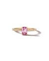 SLAETS Jewellery Mini Ring Hot Pink Sapphire and Diamonds, 18Kt Gold (watches)